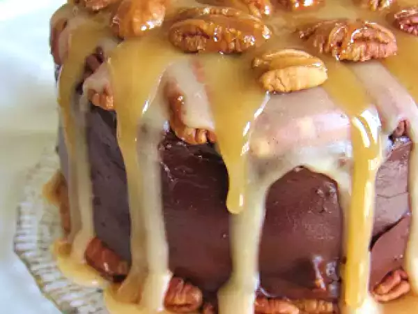 Recipe Vegan maple turtle cake