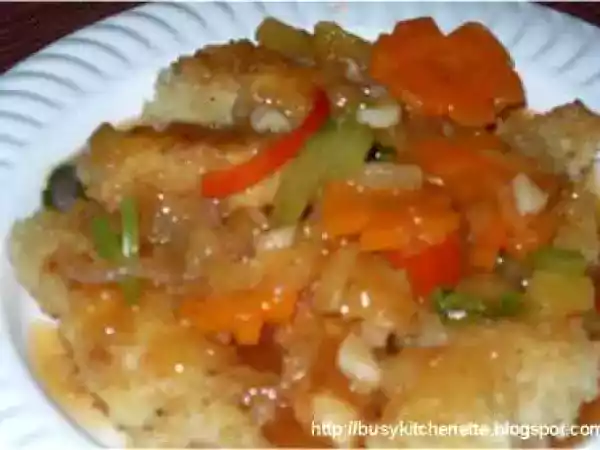 Recipe Fish fillet in pineapple honey sauce