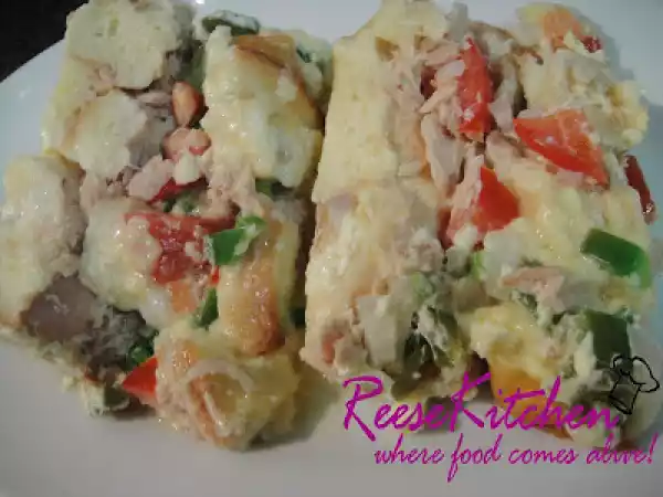 Recipe Tuna bread pudding