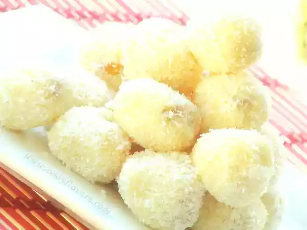 Recipe Snow white coconut ladoos