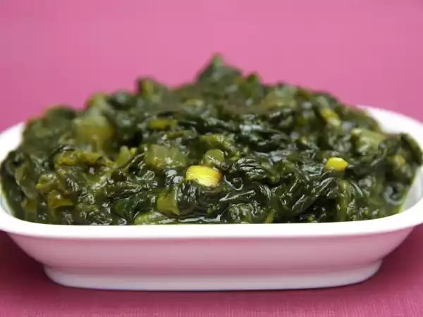 Recipe Afghan spinach with coriander--or the other way around