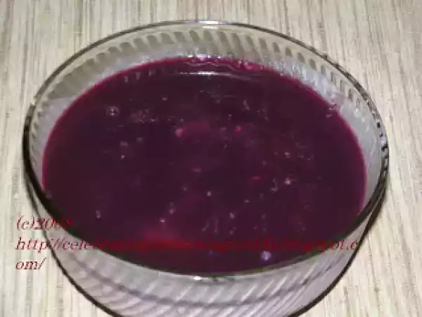 Recipe Eggless black grape mousse