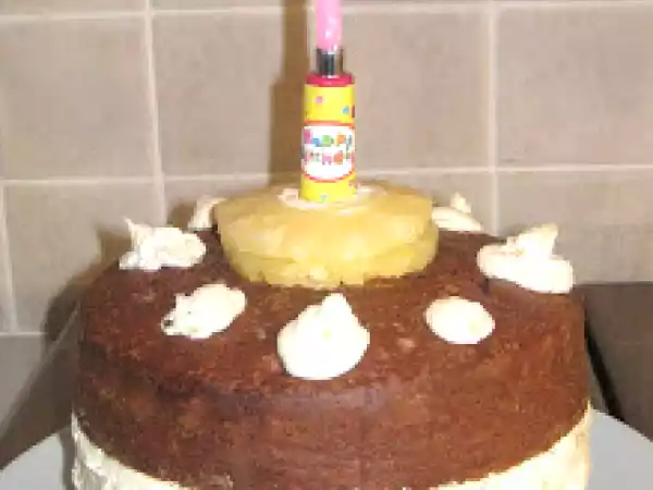 Recipe Pineapple, ginger and chocolate birthday cake