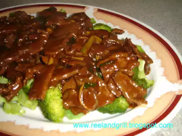 Recipe Beef with broccoli in oyster sauce