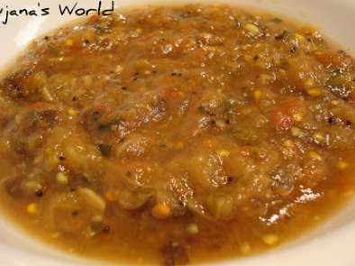 Recipe Vankaya pullagura (eggplant curry)
