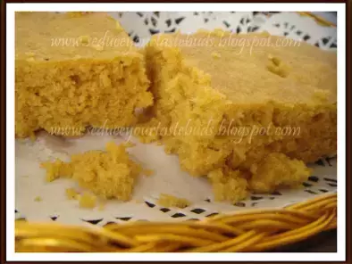 Recipe Microwave eggless custard powder snack cake