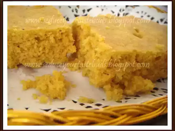 Recipe Microwave eggless custard powder snack cake