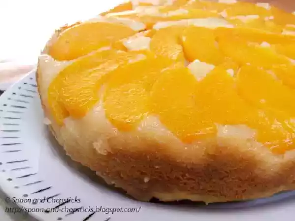 Recipe Upside down peach cake