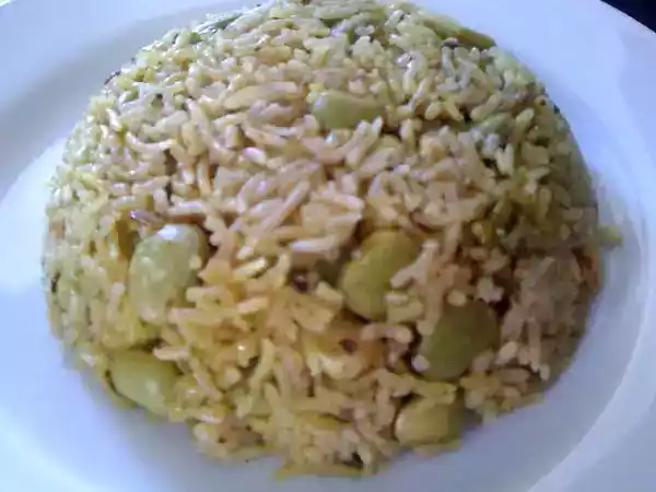 Recipe Lima beans pulao / mochai payaru sadam