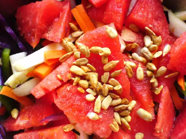 Recipe Watermelon, zuccini, carrot salad