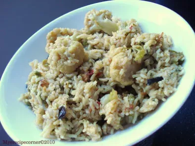Recipe Cauliflower rice/ biryani( cauliflower in indian spicy rice)