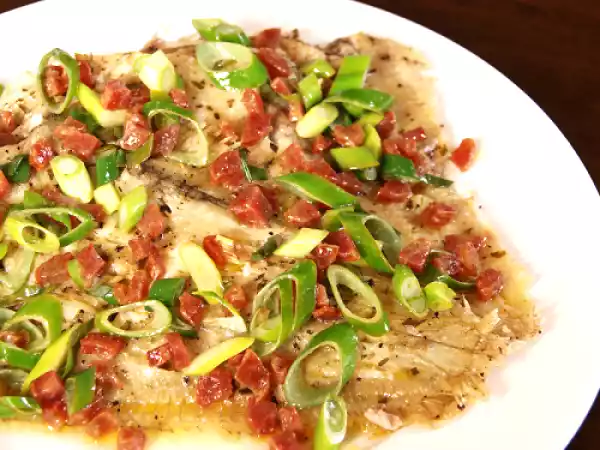 Recipe Plaice in chorizo lemon butter sauce