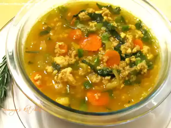 Recipe Chicken and bulgur wheat soup