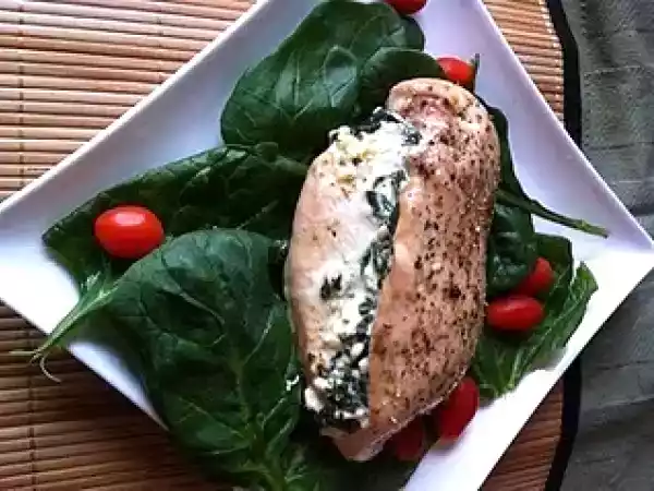 Recipe Spinach and feta stuffed chicken