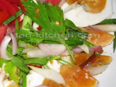 Recipe Thai style spicy salted eggs salad (yam khai khem)