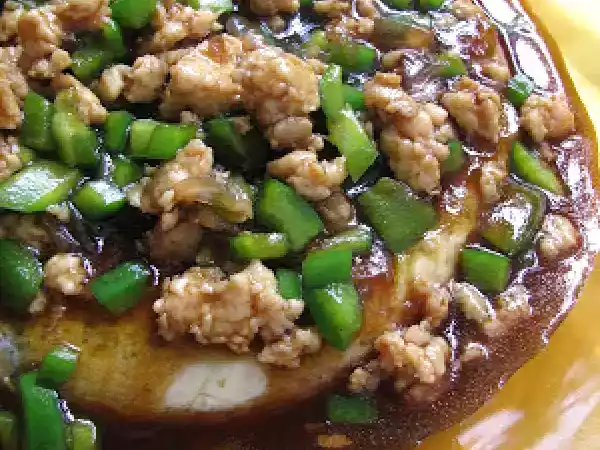 Recipe Homemade silky seaweed egg tofu with minced chicken oyster sauce