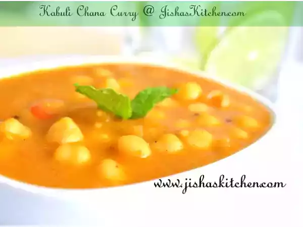 Recipe Kabuli chana curry / vella kadala curry