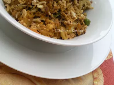 Recipe A bowl of sardine fried rice / nasi goreng sardin