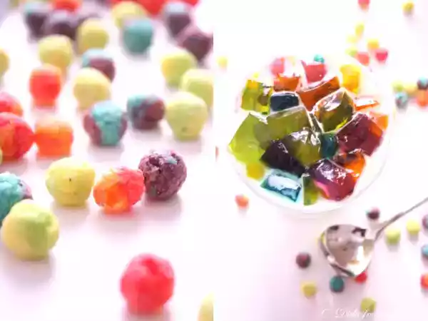 Recipe Custard jelly trifle - wish you all colorful new year 2011 !!!