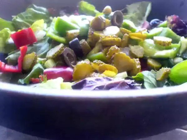 Recipe Fennel, peppers, lettuce salad