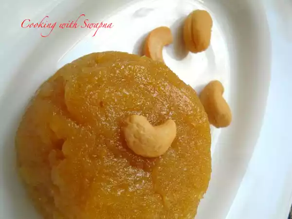Recipe Sweet sooji halwa in jaggery sauce