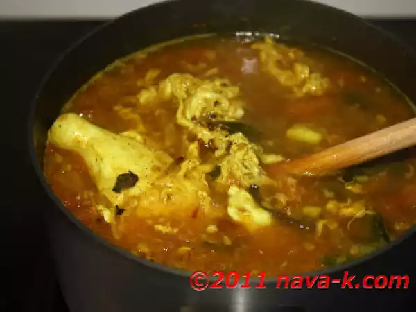 Recipe Egg rasam (indian soup)