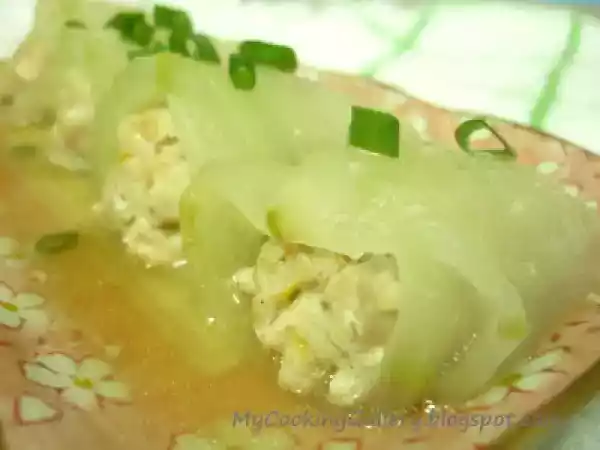 Recipe Steamed stuffed winter melon rolls