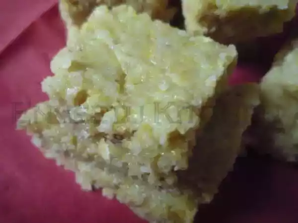 Recipe Oats cornmeal coconut squares