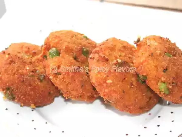 Recipe Atukula cutlet / vada, poha vada / tikki, beaten flat rice cutlet / tikki