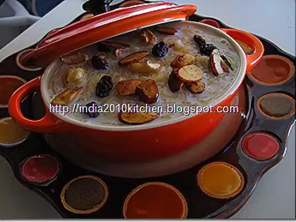 Recipe Semiya payasam (vermicelli kheer)