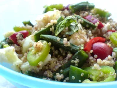 Recipe Cauliflower, green beans, peppers and quinoa salad
