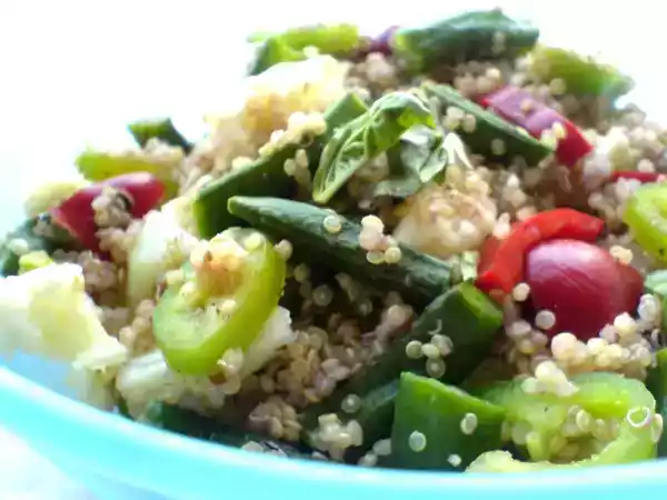 Recipe Cauliflower, green beans, peppers and quinoa salad