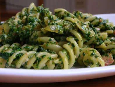 Recipe Spinach in blue cheese sauce with fusilli