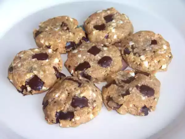 Recipe Flourless peanut butter chocolate chip cookies