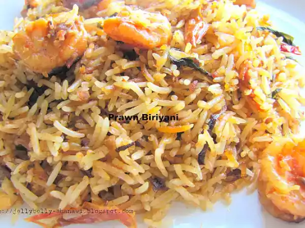 Recipe Hyderabadi prawn biryani / prawn dum biriyani