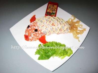 Recipe Reunion dinner - bountiful goldfish salad (年年有余)