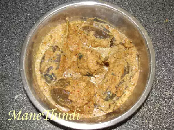 Recipe Badnekayi ennegayi(stuffed eggplant)