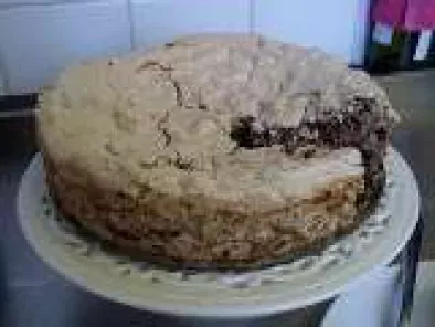 Wattle seed, chocolate & macadamia cake