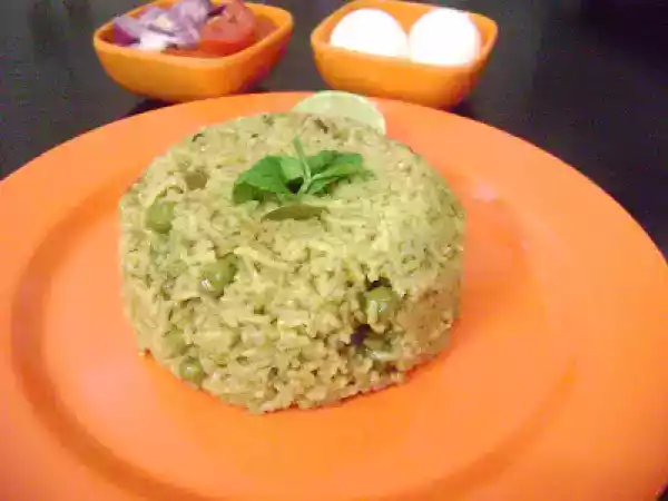 Recipe Pattani sadam (peas bhath)