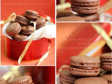 Recipe Chocolate macarons with mars ganache: special gift for the one you love!