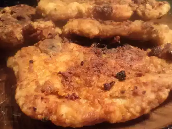 Recipe Mustard rubbed fried pork chops