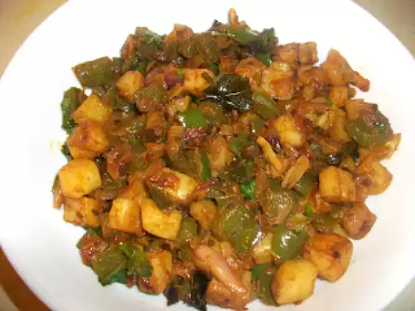 Recipe Aloo capsicum curry/ potato capsicum curry