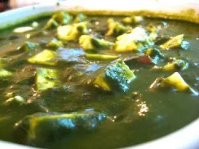 Recipe Palak paneer (spinach with cheese)