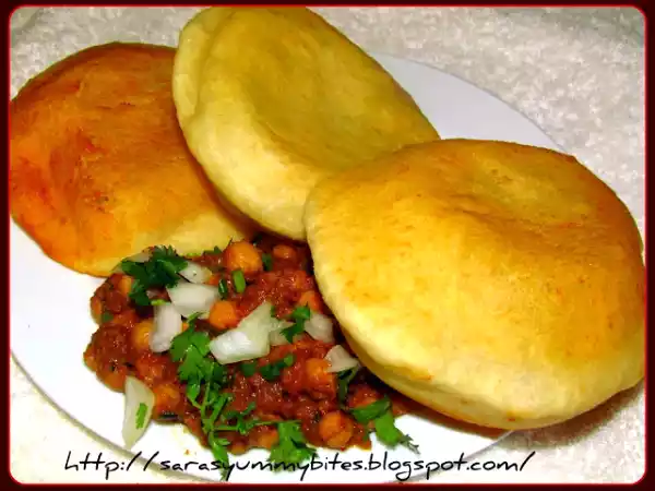 Recipe Chole batura / chola poori & chana masala