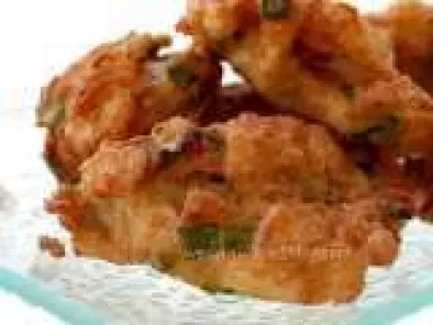 Chinese Chives and Dried Krill Fritters - Seafood Week #1