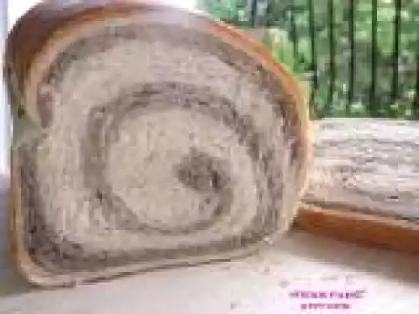 Recipe Black Sesame Spiral Loaf Bread/ Straight Dough Method