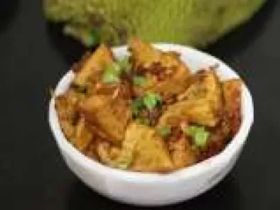 Palakkai Masala - Dry Veg side dish with Tender (Raw) Jackfruit
