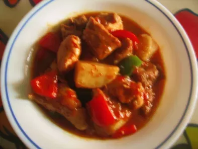 Recipe Chicken and pork stew ( afritada )