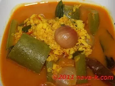 Recipe Snake gourd and green peas curry
