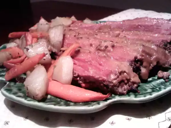 Recipe Oven-braised corned beef brisket